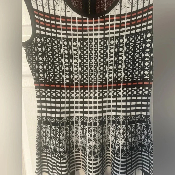 Women’s‎ NIC + ZOE Sweater Sleeveless Black/White/Orange Dress. Size Small. - Picture 3 of 7